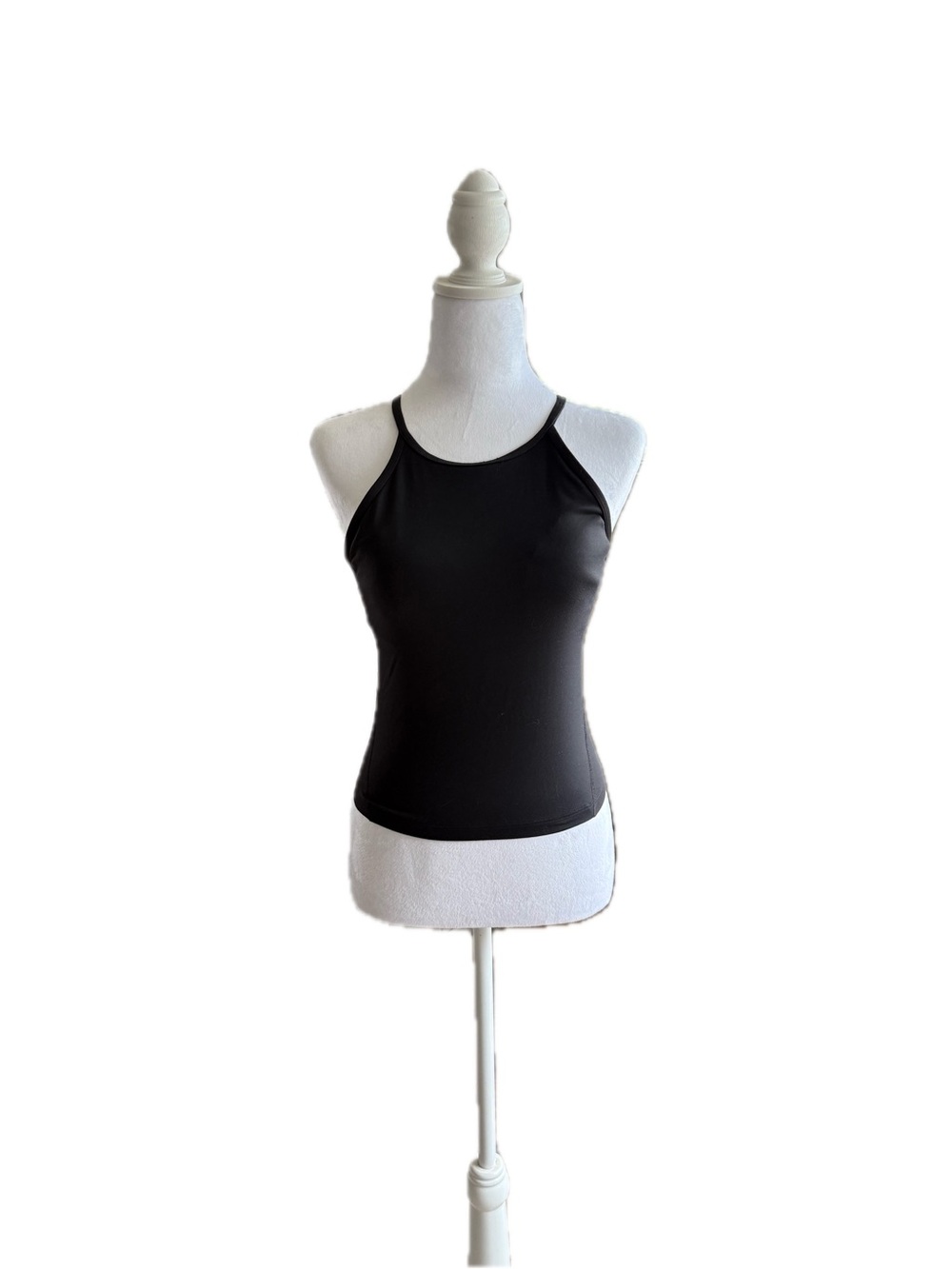 LULULEMON Flow Y cropped Black Racerback Tank Top - Sleek Athletic Fit